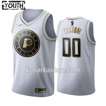 Dres Indiana Pacers Prilagođeni Nike 2019-20 Bijela Golden Edition Swingman - Dječji